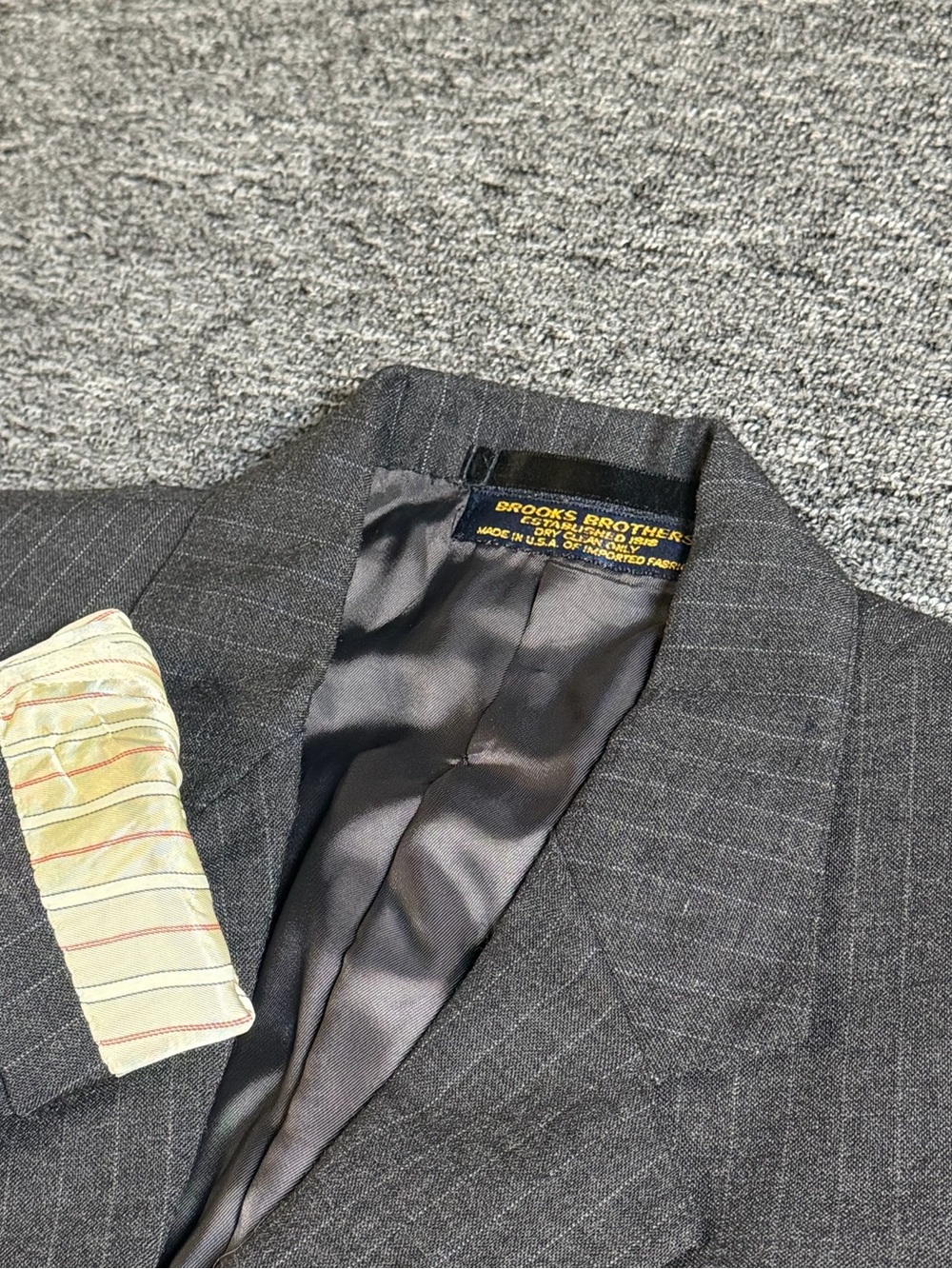 Brooks Brothers Gray Pinstripe Men's Suit Jacket